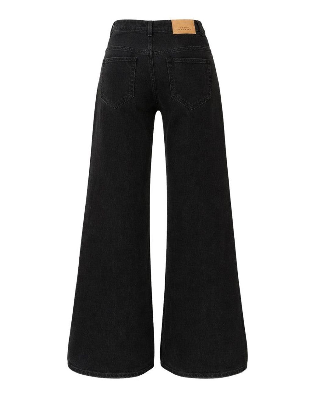 Isabel Marant Black Relaxed High Rise Jeans