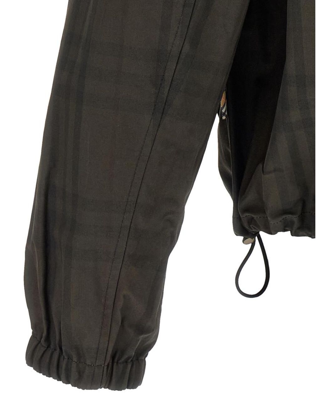 Burberry Gray Dark Check Jacket for men