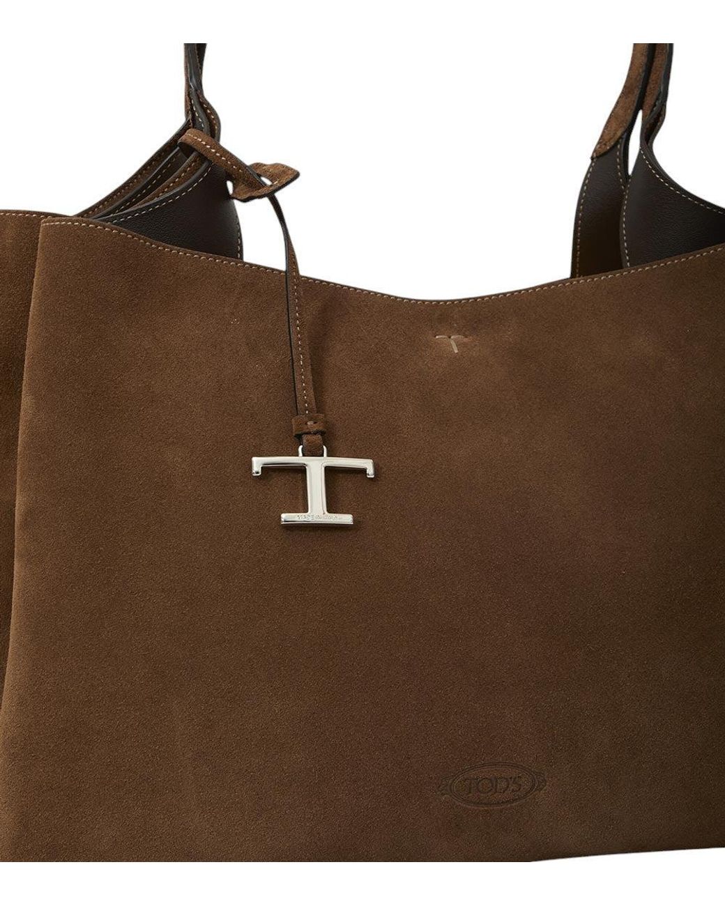 Tod's Brown T Timeless Medium Tote