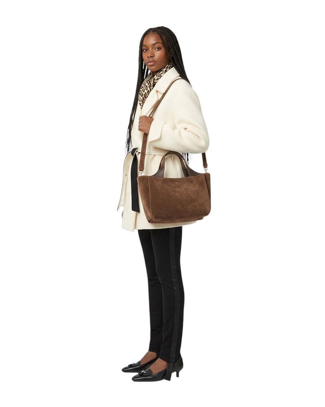 Tod's Brown Dark T Timeless Mini Tote