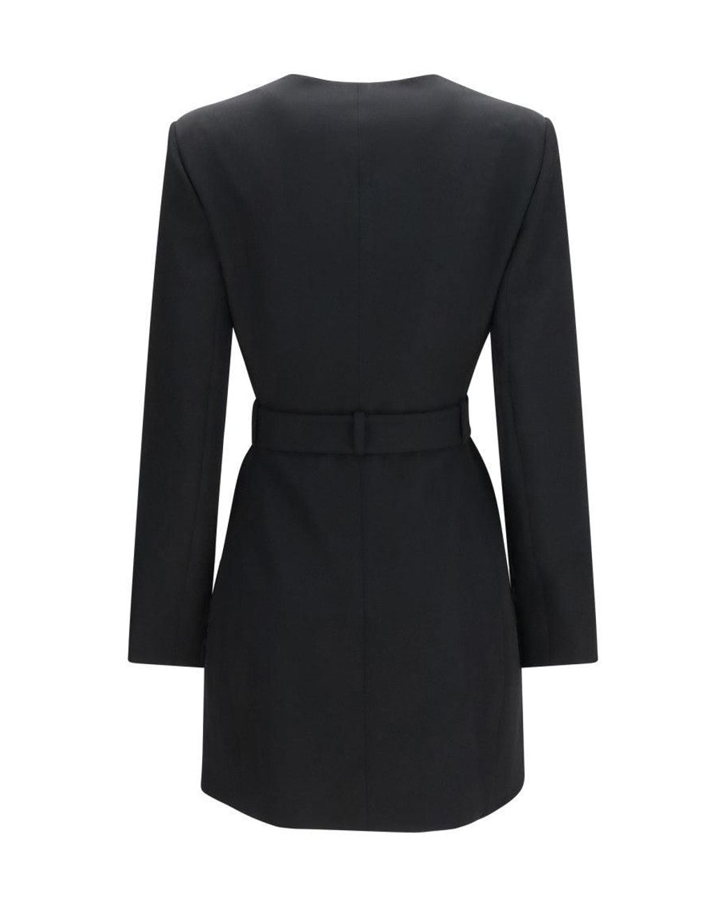 Balmain Black Solid V Neck Blazer