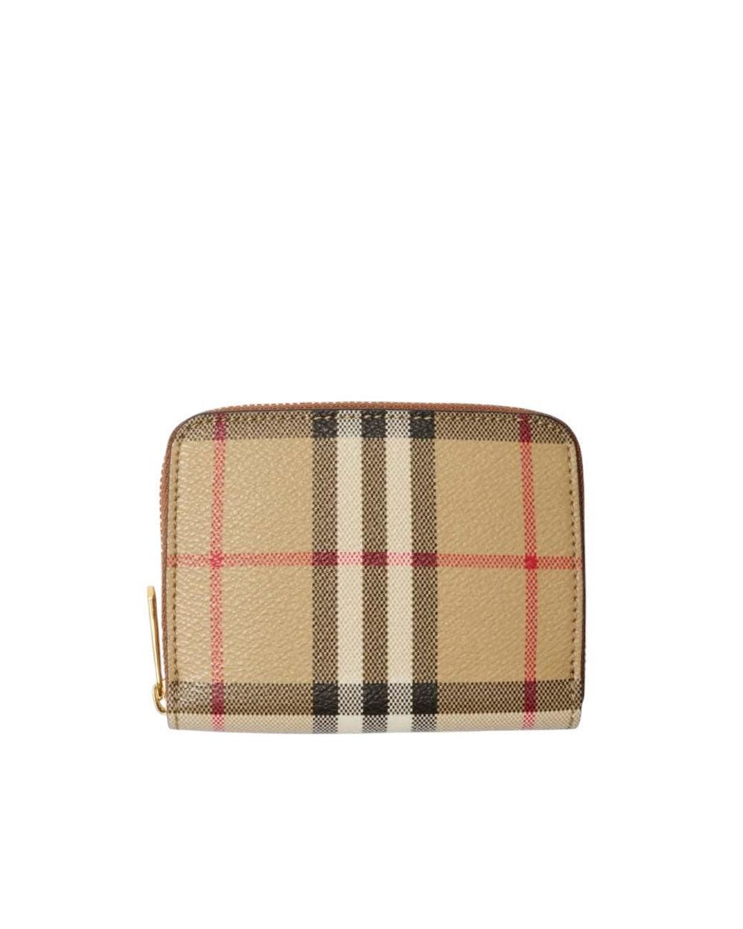Burberry Natural Check Zip Wallet