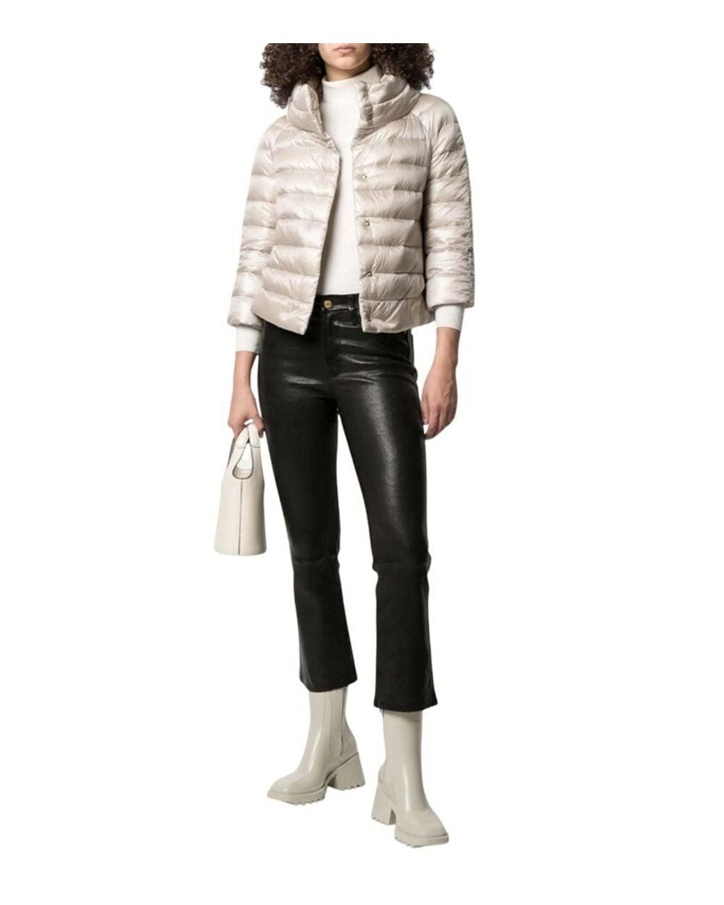 Herno Natural Quilted Hood Jacket