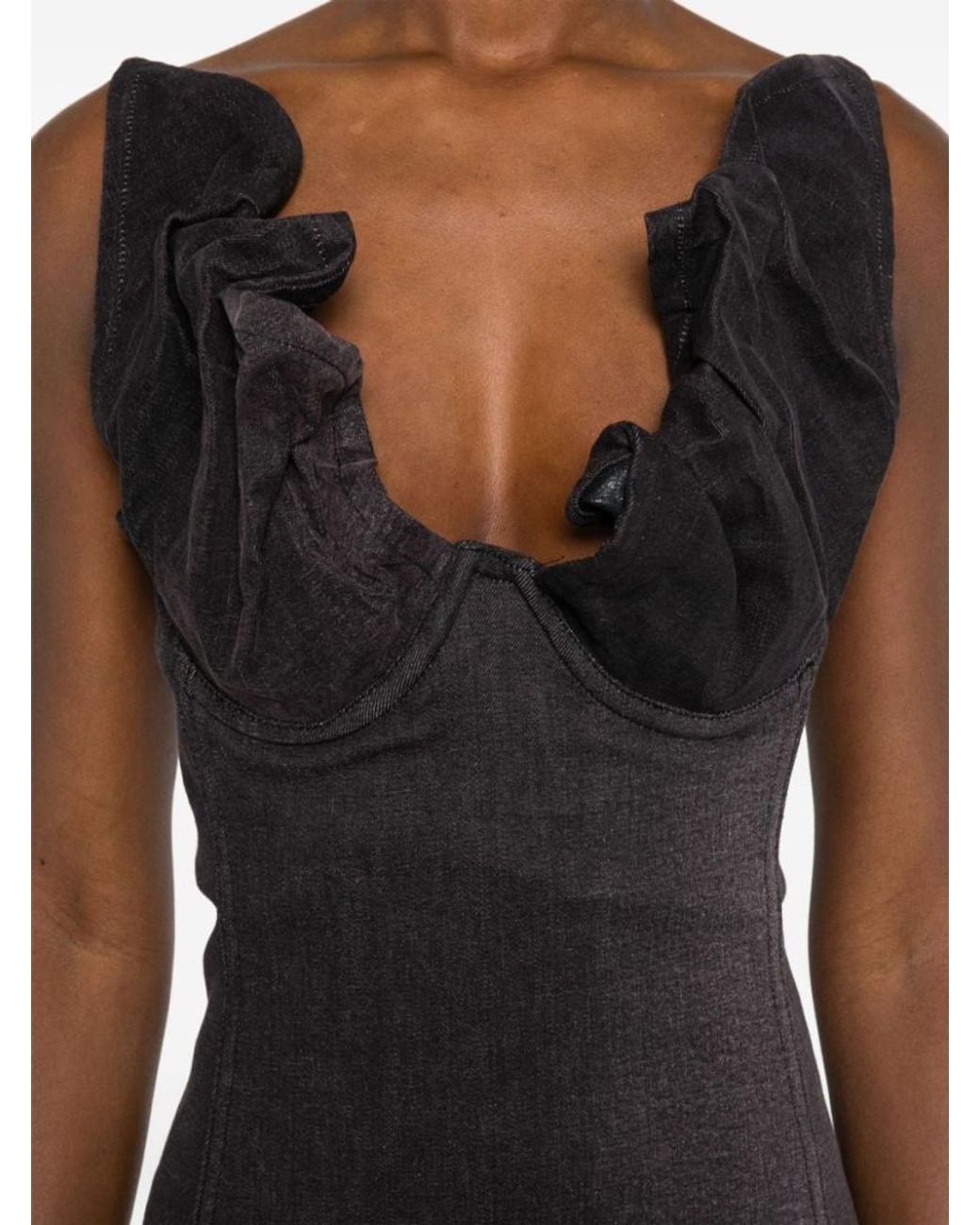 Y. Project Black Denim Mini Dress