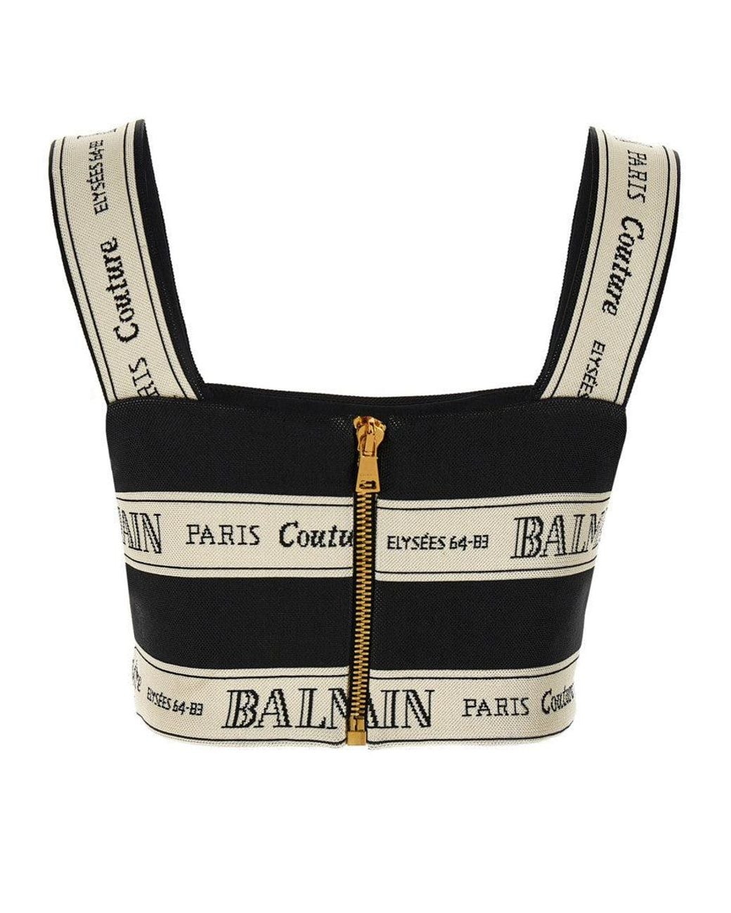 Balmain Black 'Nastro Top