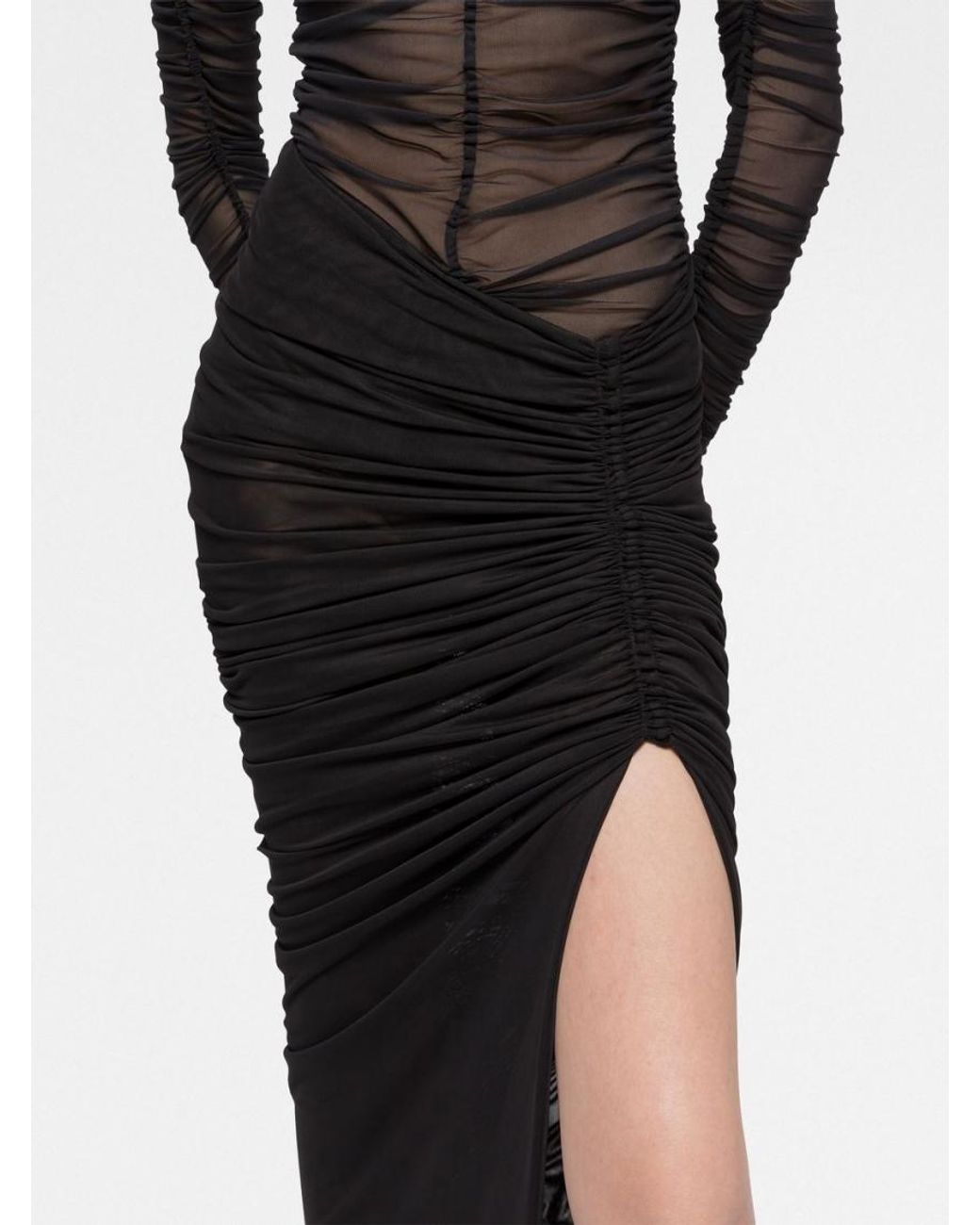 AZ FACTORY Black Side Slit Long Skirt