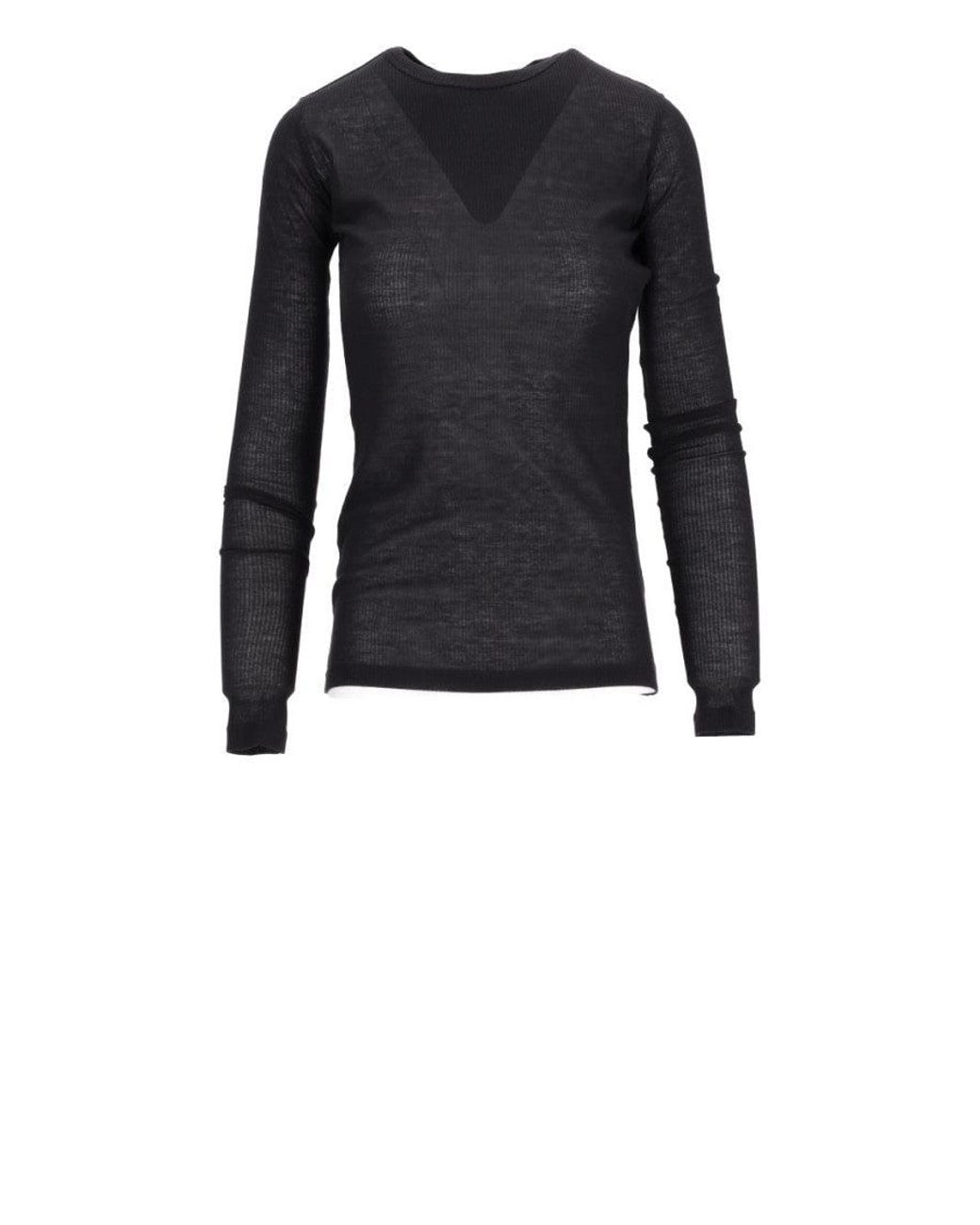 Ann Demeulemeester Black Fiene Long Sleeve T-Shirt