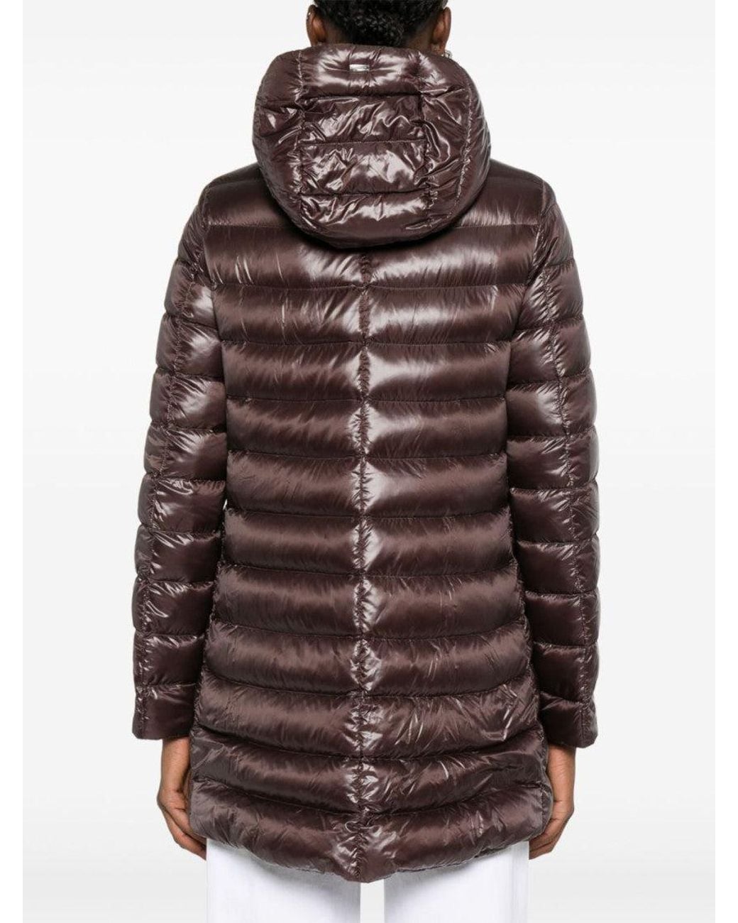 Herno Brown Chocolate Shiny Puffer Jacket