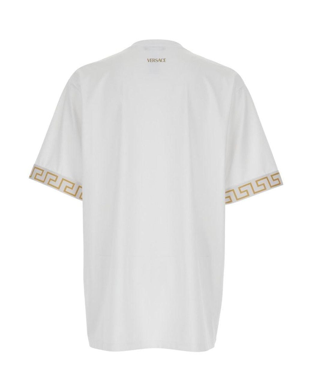Versace White Crew Neck T-Shirt for men