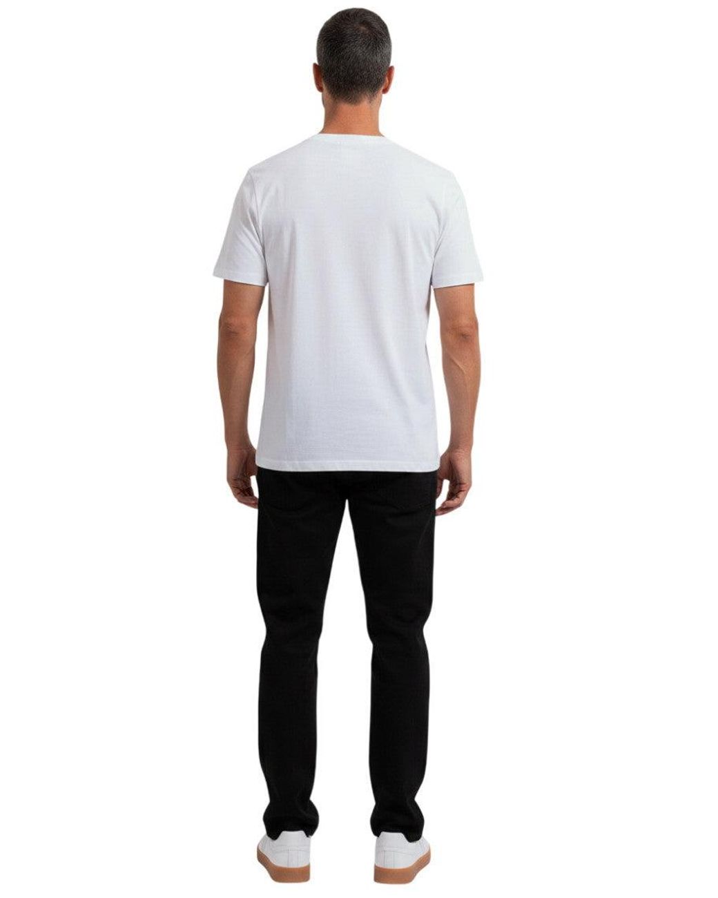 HUGO White Logo Crew Neck T-Shirt for men