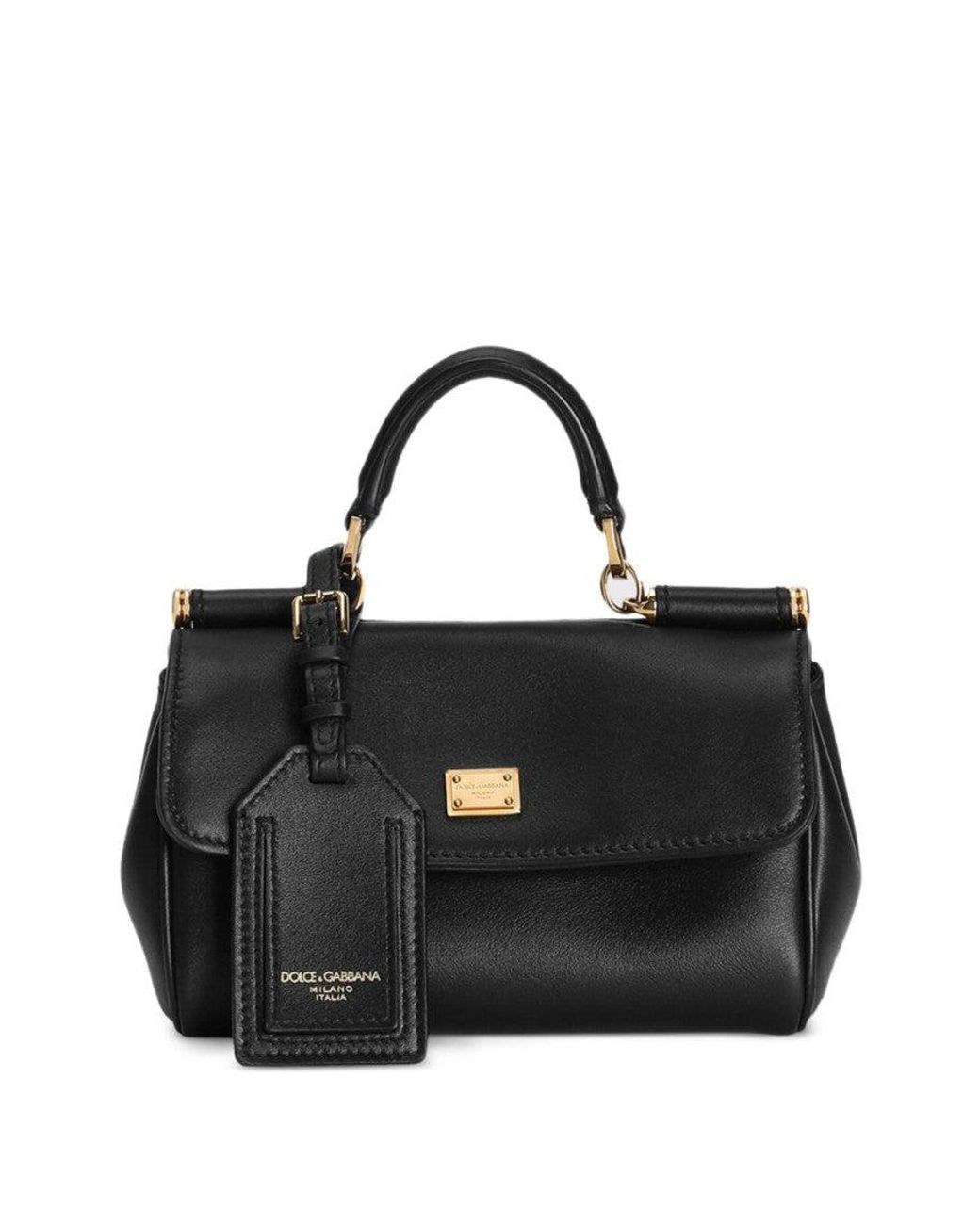 Dolce & Gabbana Black Sicily Mini Satchel