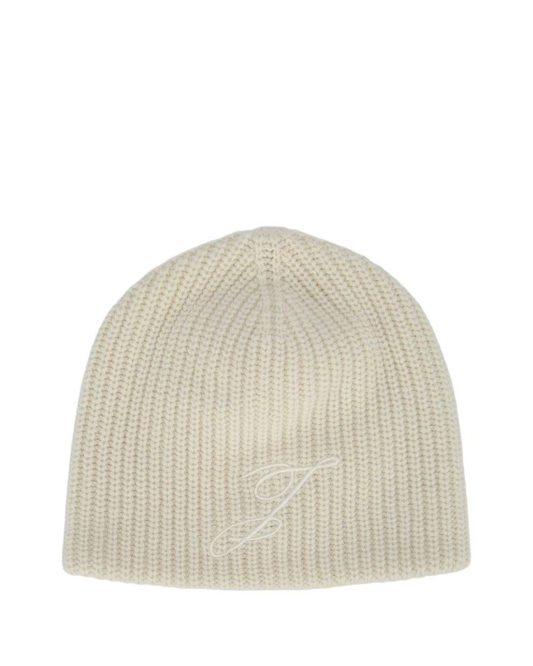 Jacquemus Natural Off Logo Beanie Hat