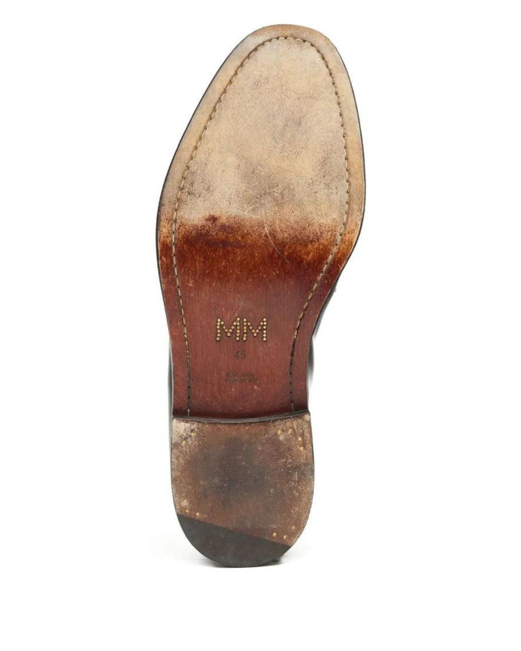 Maison Margiela Brown Leather Lace Up Shoes for men