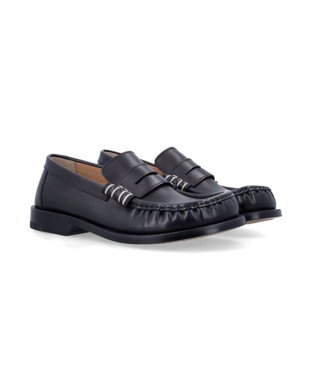 J.W. Anderson Blue Leather Loafers