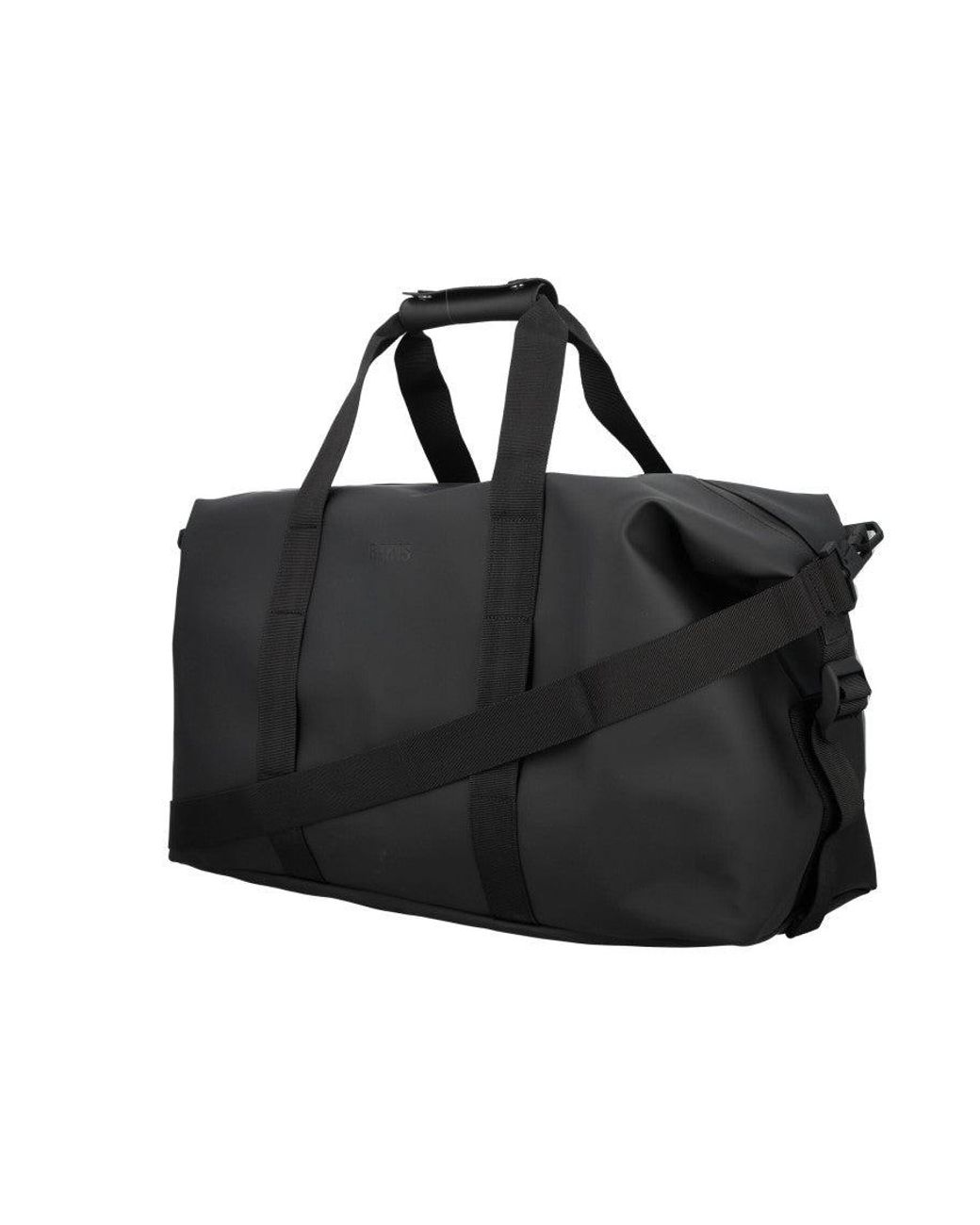 Rains Black Hilo Weekend Handbag Hilo Weekend Bag Waterproof Pu Mini Holdall