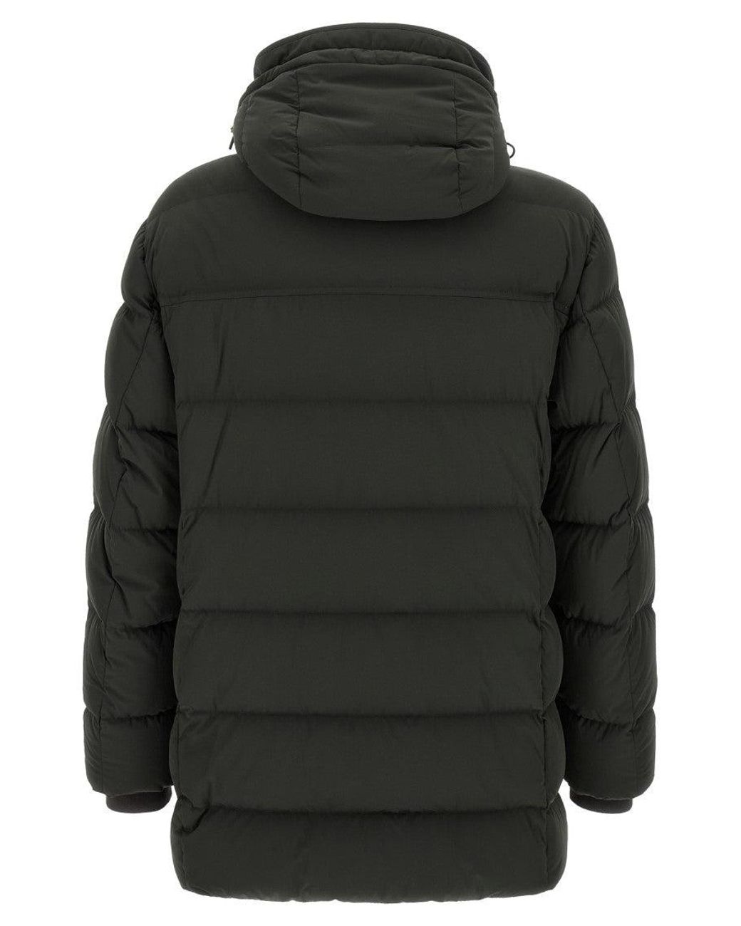 Moorer Black Dark Quilted Jacket for men
