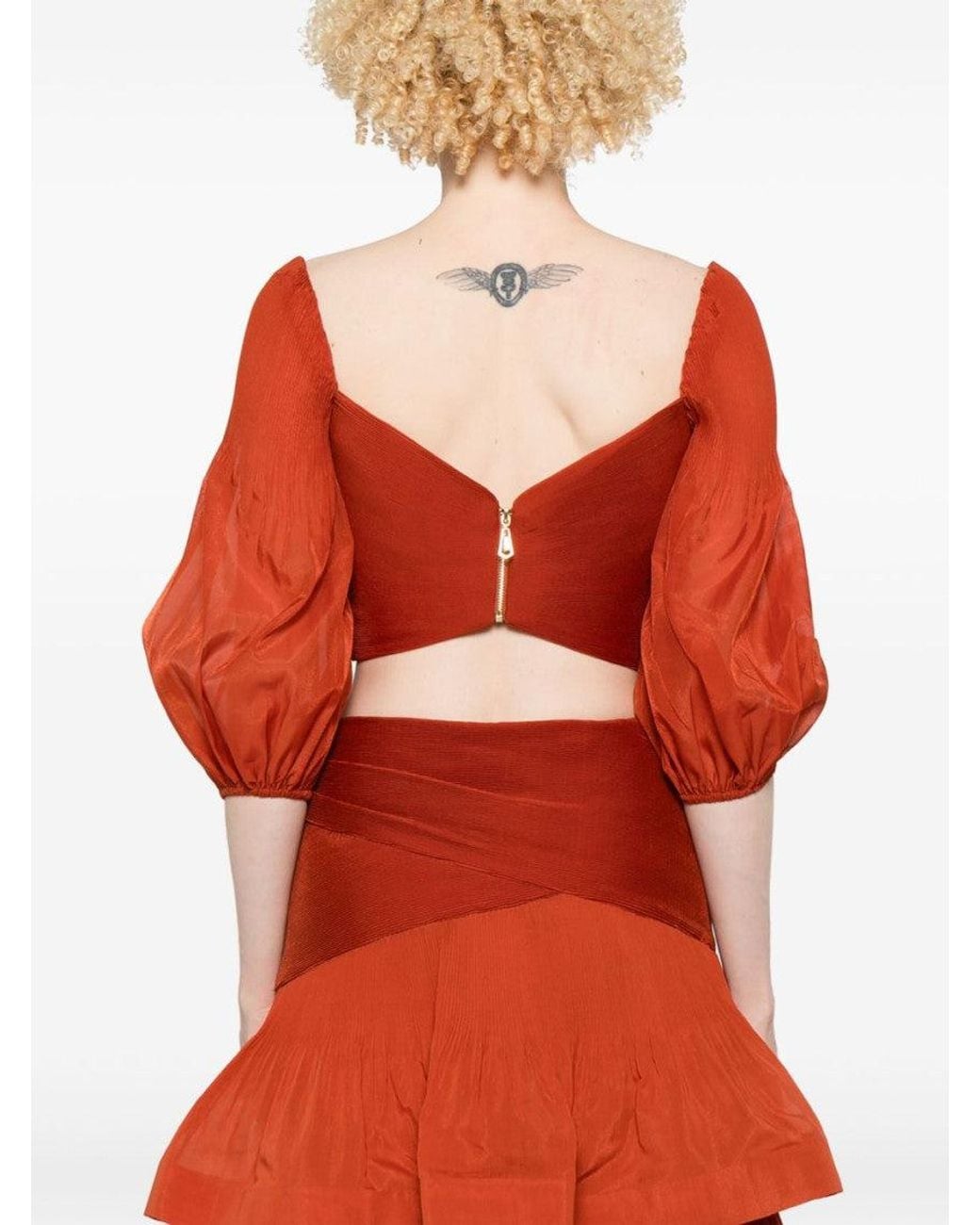 Zimmermann Red Pleated Top