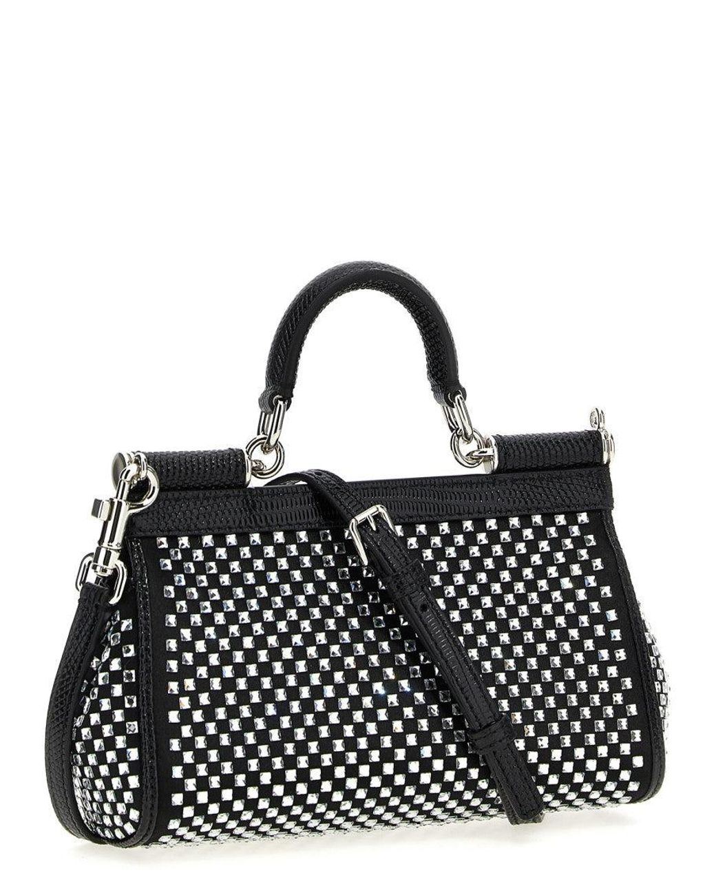 Dolce & Gabbana Black Sicily Small Satchel Bag