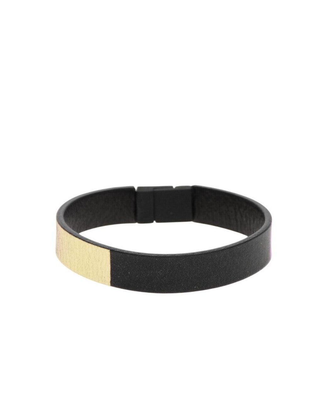 DSquared² Black Logo Leather Bracelet