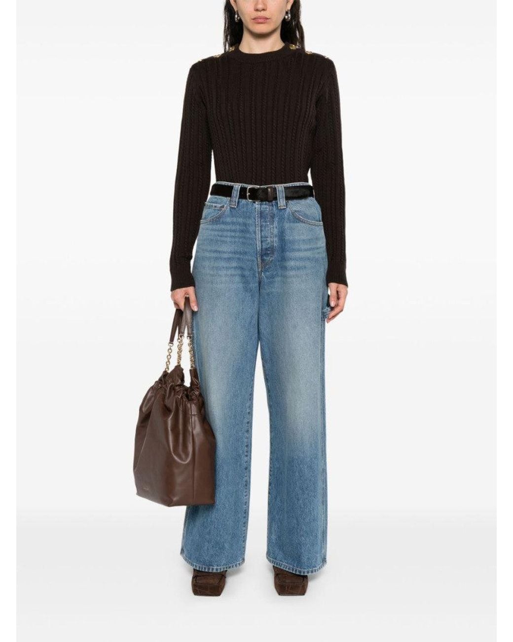 Golden Goose Deluxe Brand Black Cable-Knit Sweater