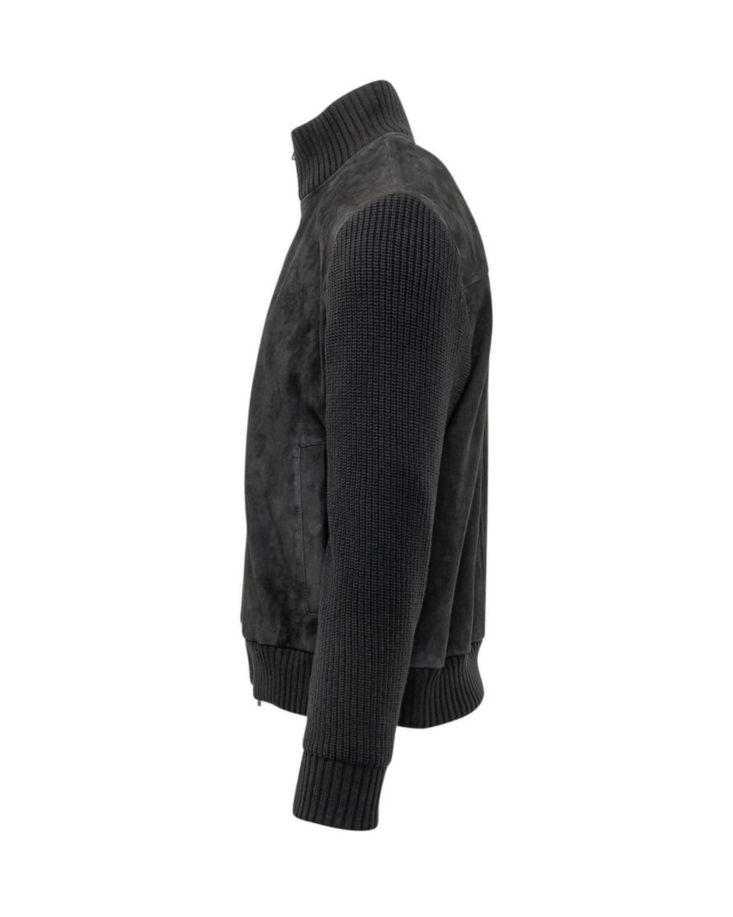 Boss Black Mock Collar Jacket for men