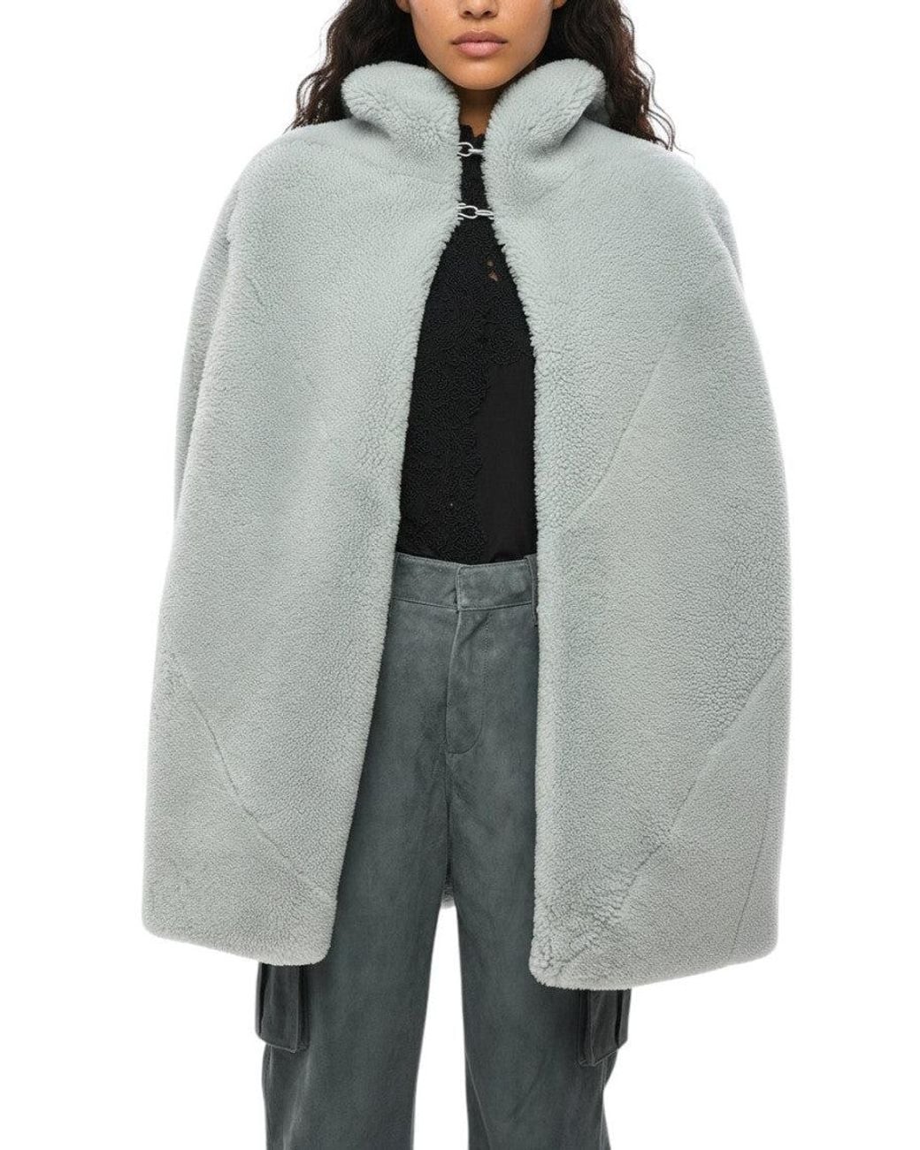 Rick Owens Gray Sky Solid Hood Jacket
