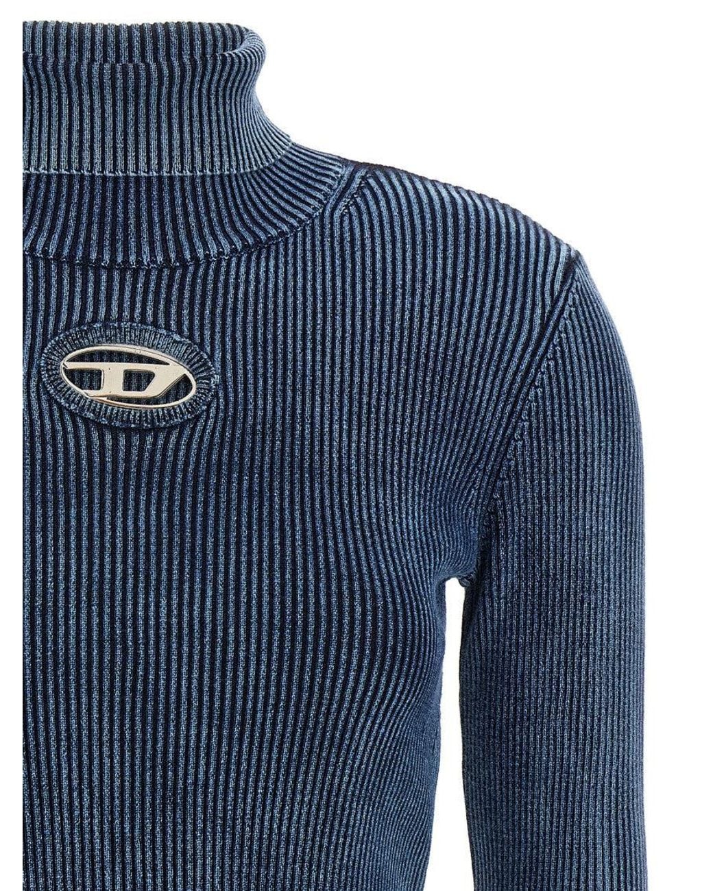 DIESEL Blue High Neck Sweater