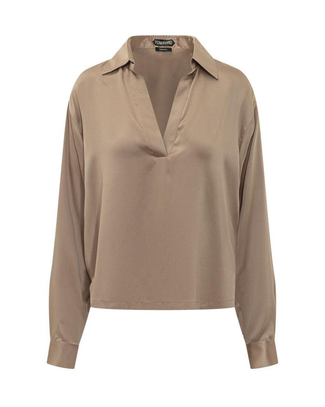 Tom Ford Natural Silk Satin Polo