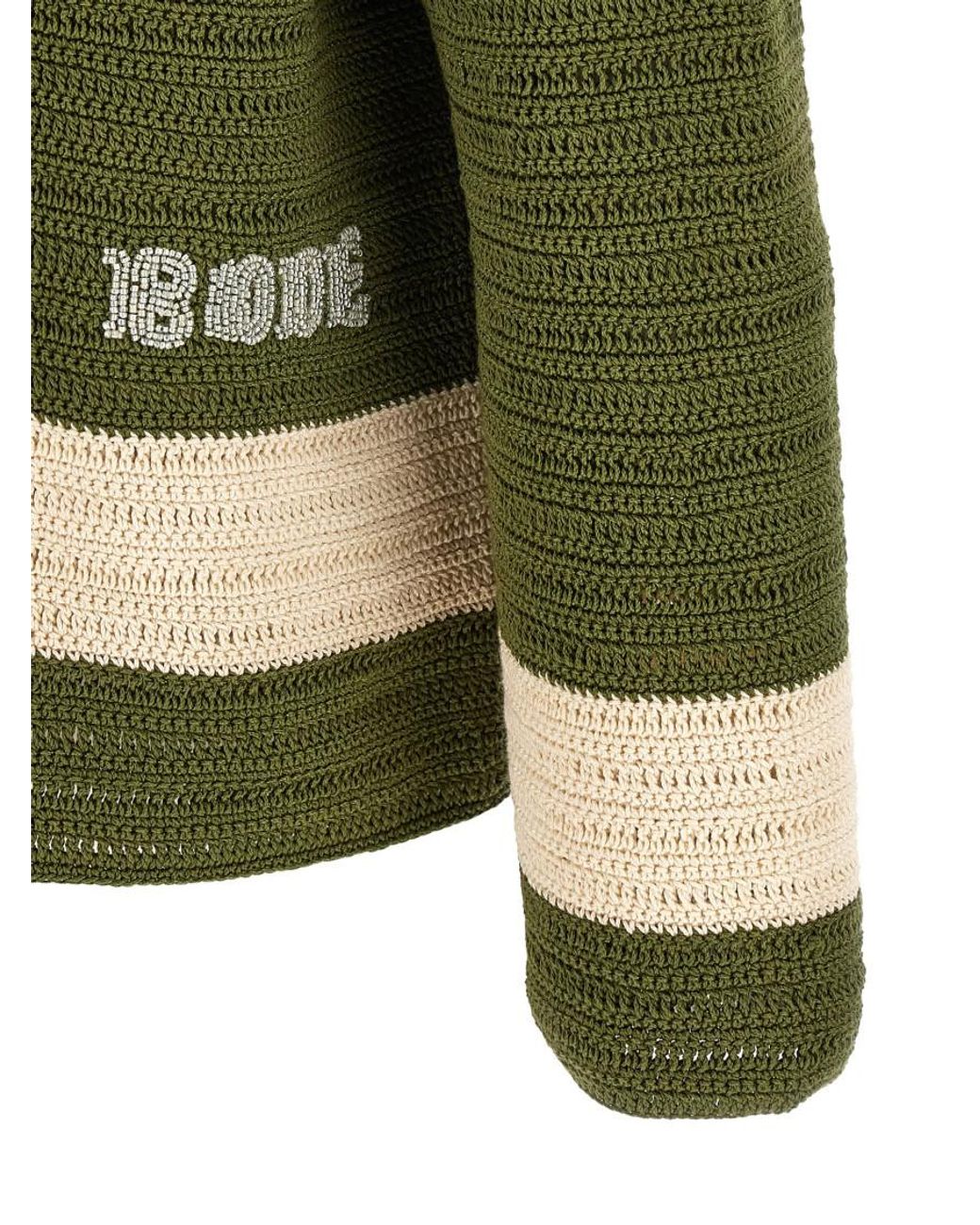 Bode Green Cotton Blouse for men