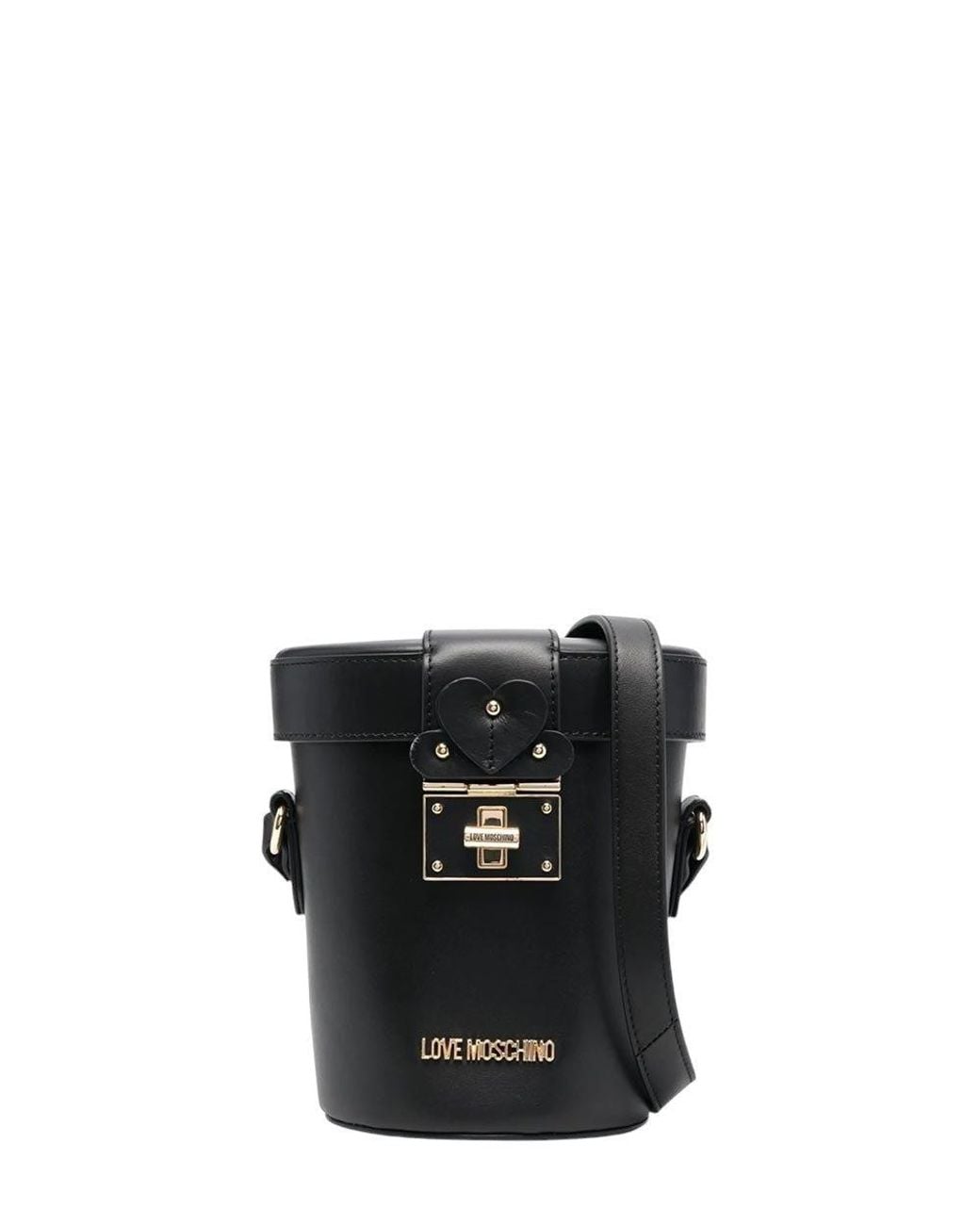 Love Moschino Black Logo Mini Bucket Bag