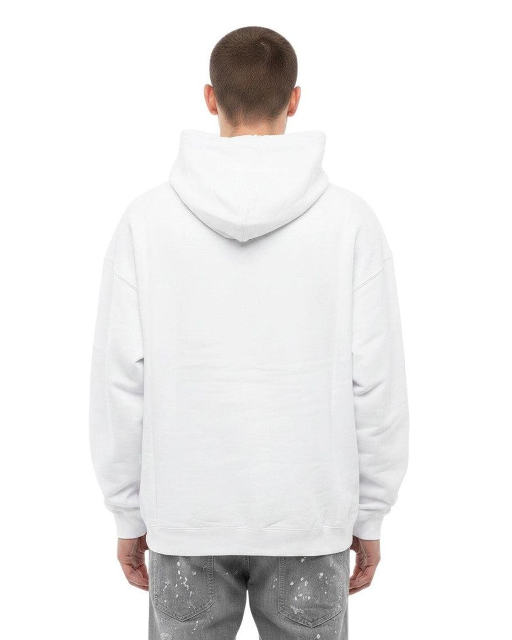 DSquared² White Graphic Logo Hoodie for men