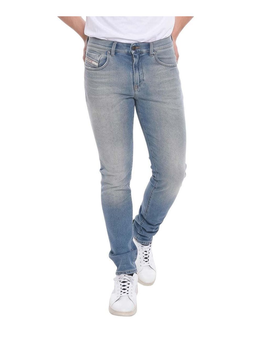 DIESEL Blue Slim Mid Rise Jeans for men