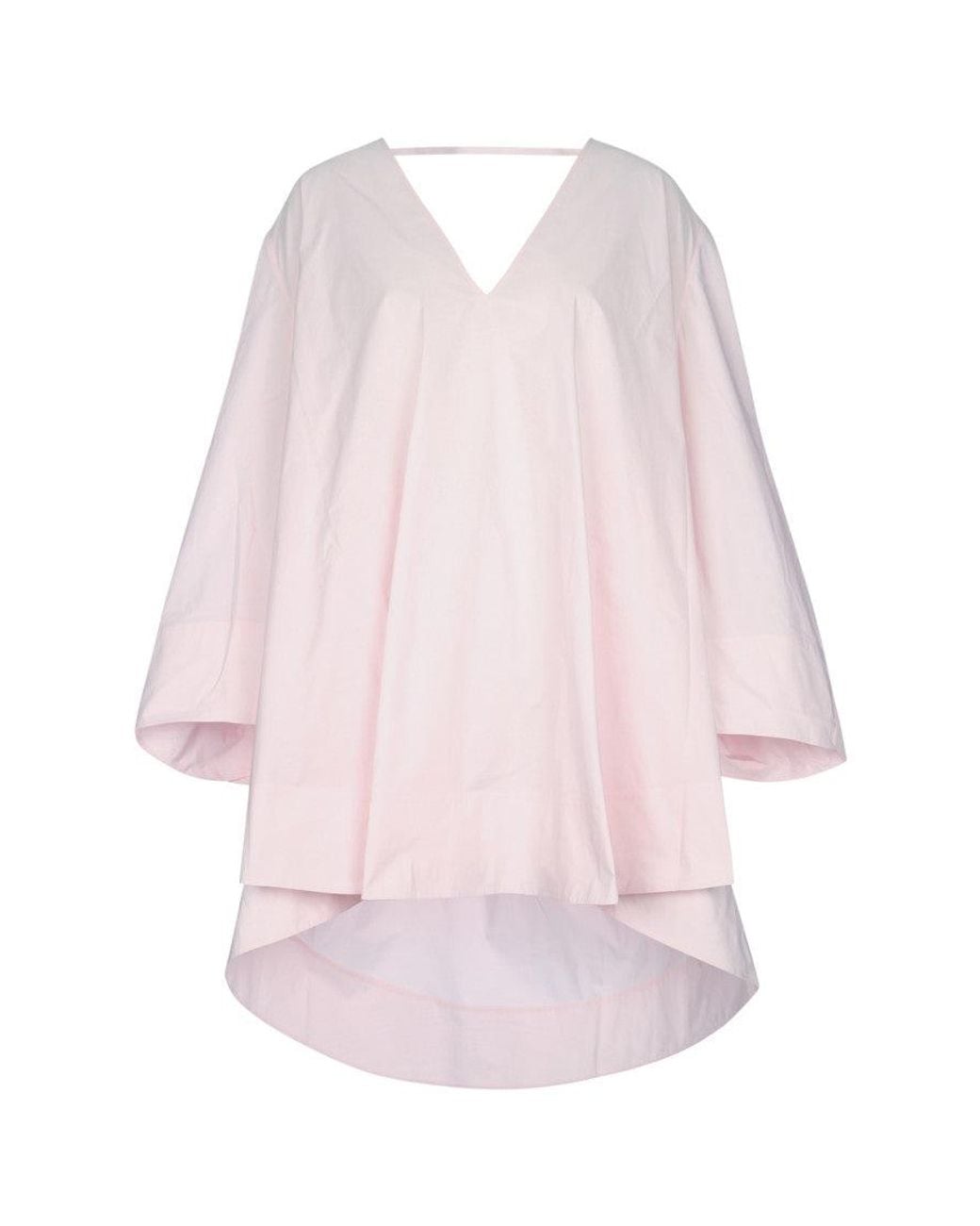 Jacquemus Pink Light V-Neck Mini Dress
