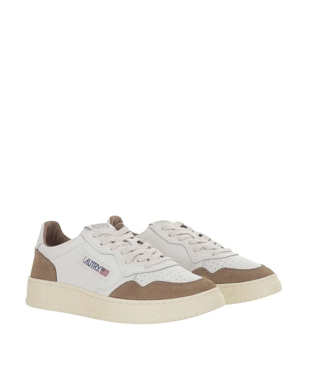 Autry White Lace Up Sneakers