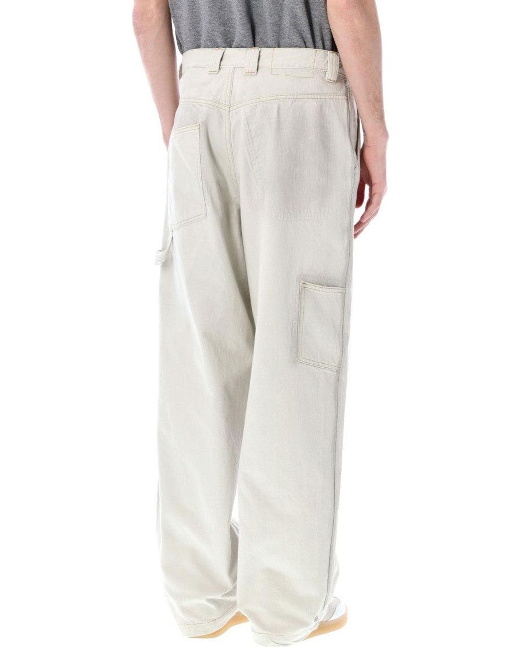Maison Margiela White Off Solid Jeans for men