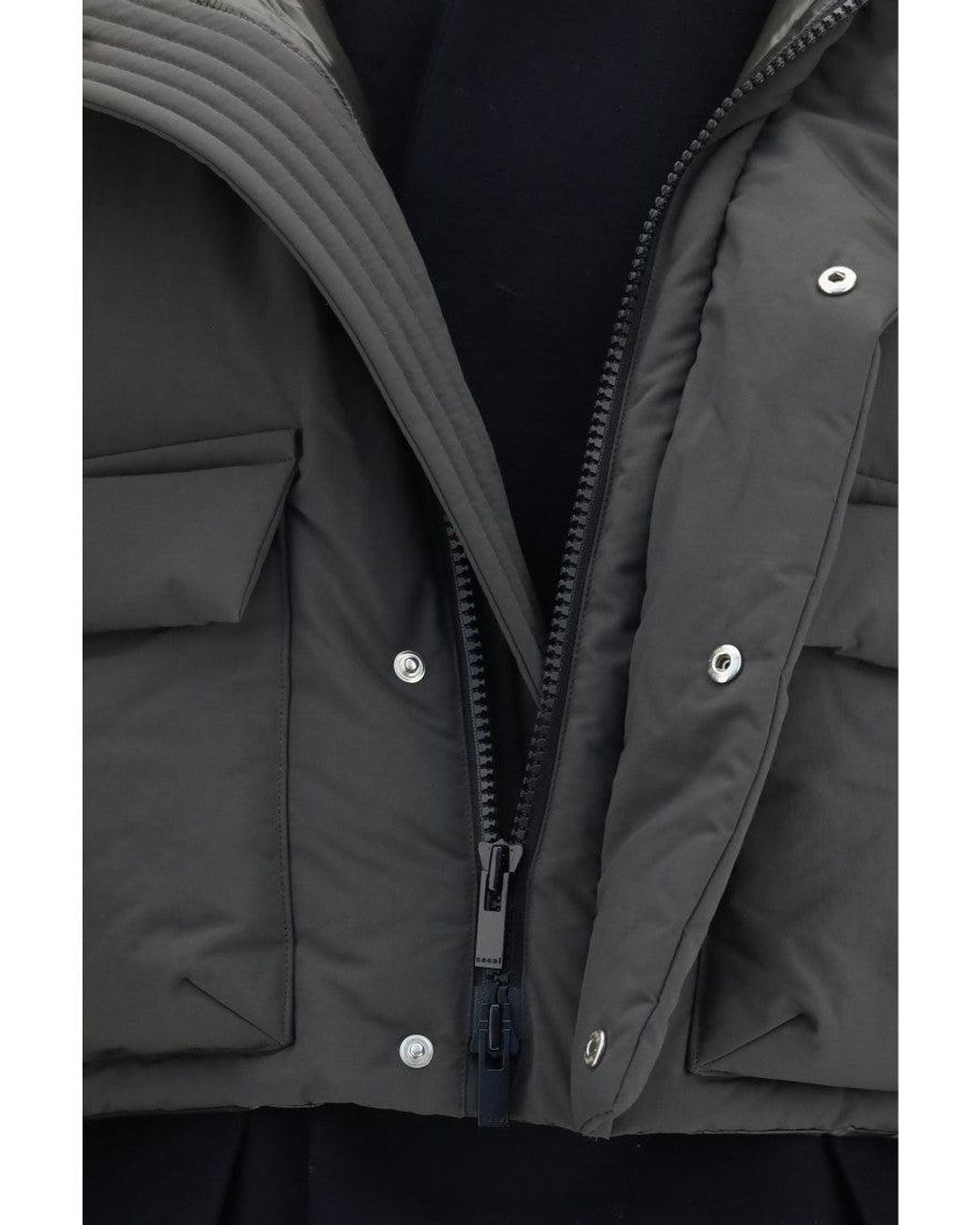 Sacai Gray Mock Collar Jacket
