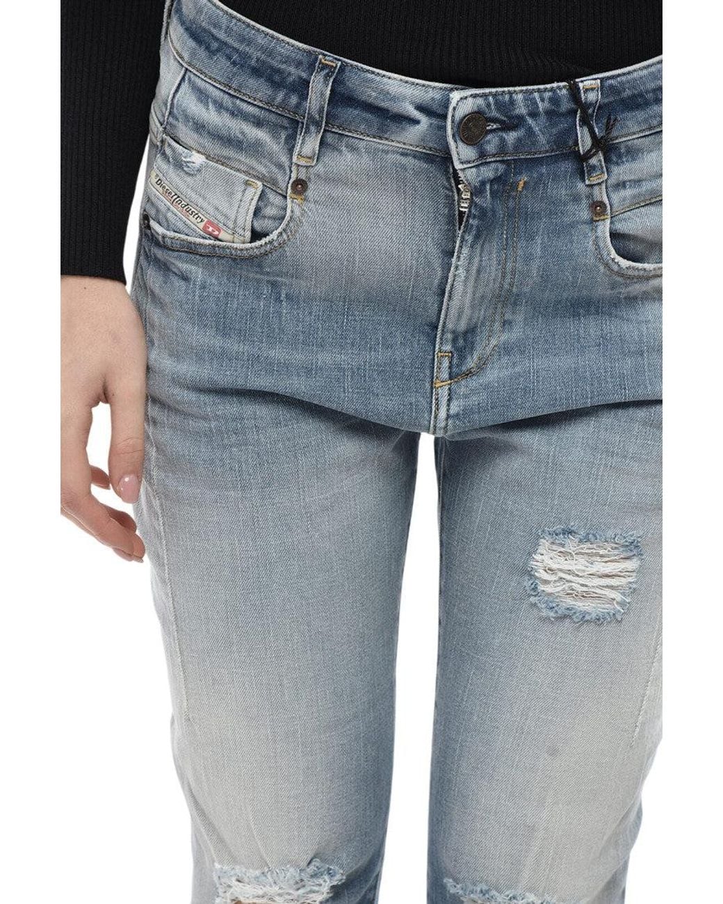 DIESEL Blue Skinny Mid Rise Jeans