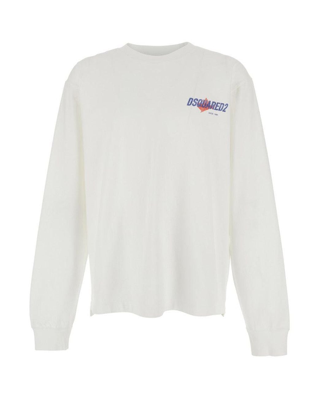 DSquared² White Relaxed Logo T-Shirt for men