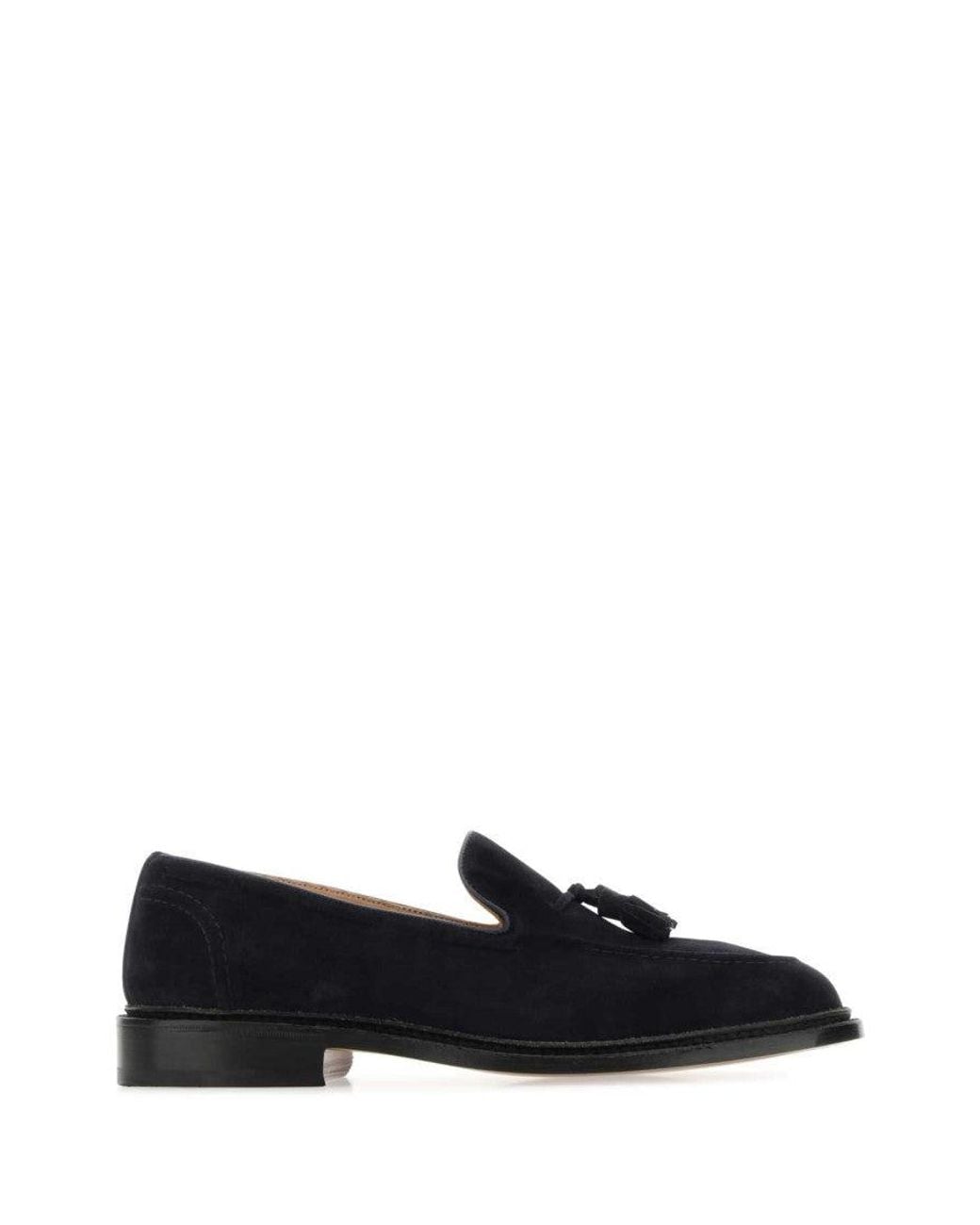 Tricker's Black Suede Elton Loafers for men