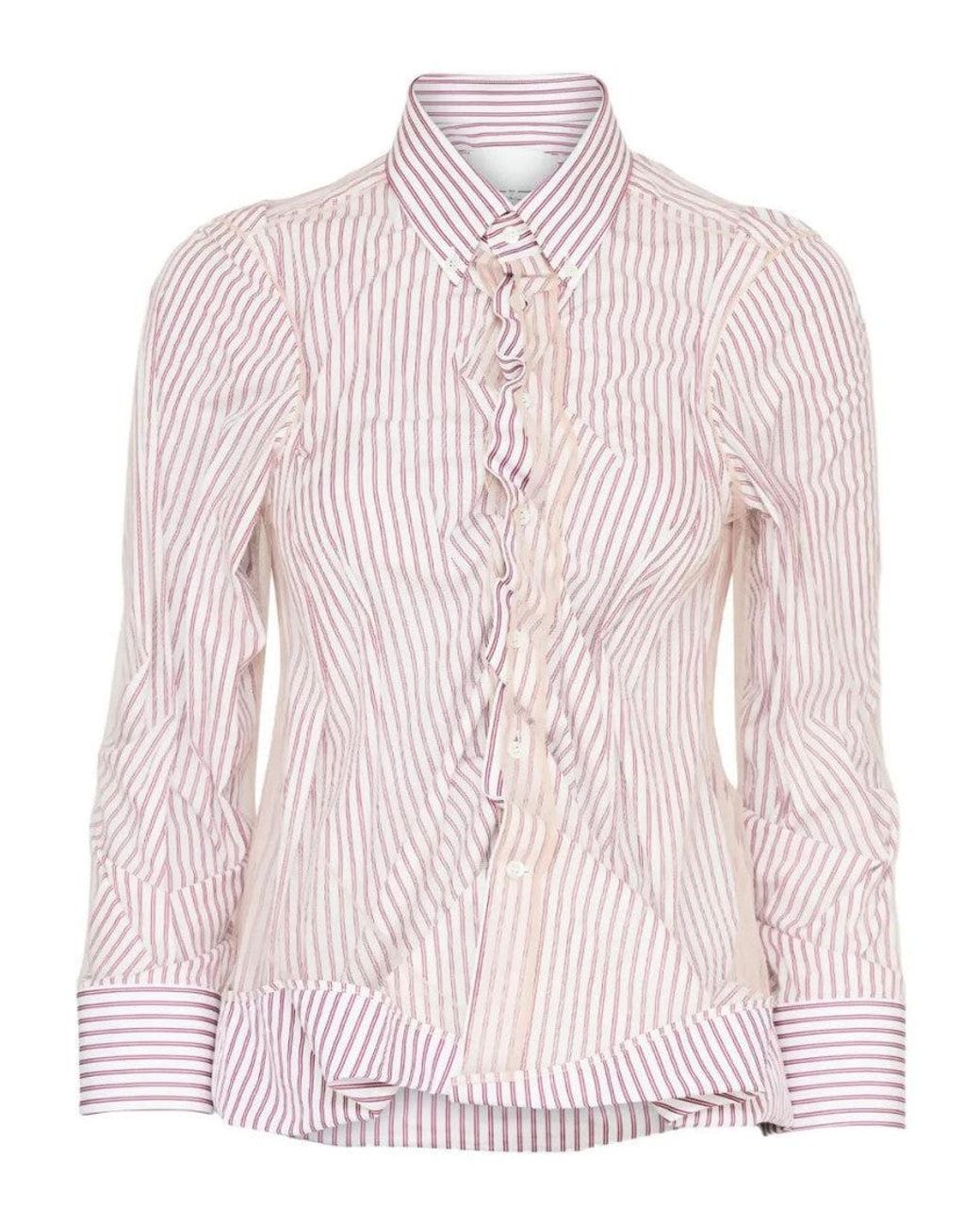 Maison Margiela Blue Off Stripes Shirt