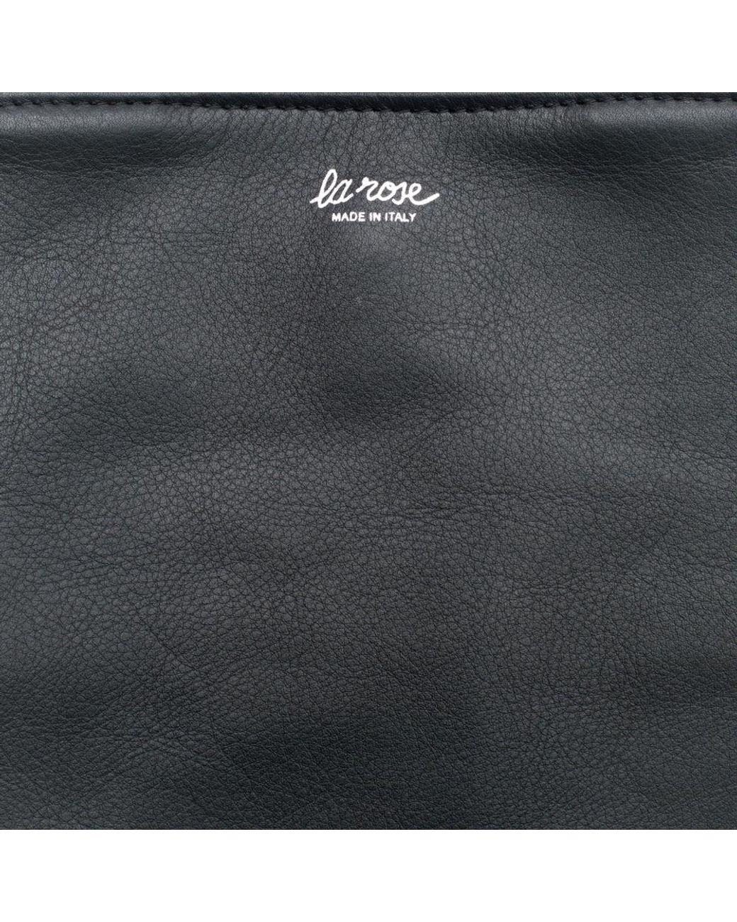 LA ROSE Black Logo Tote