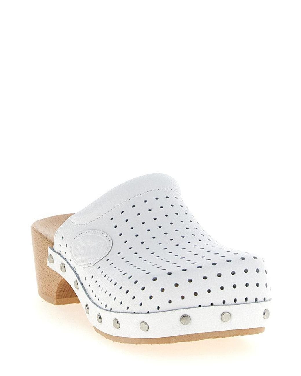 Balenciaga White Slip On Mules