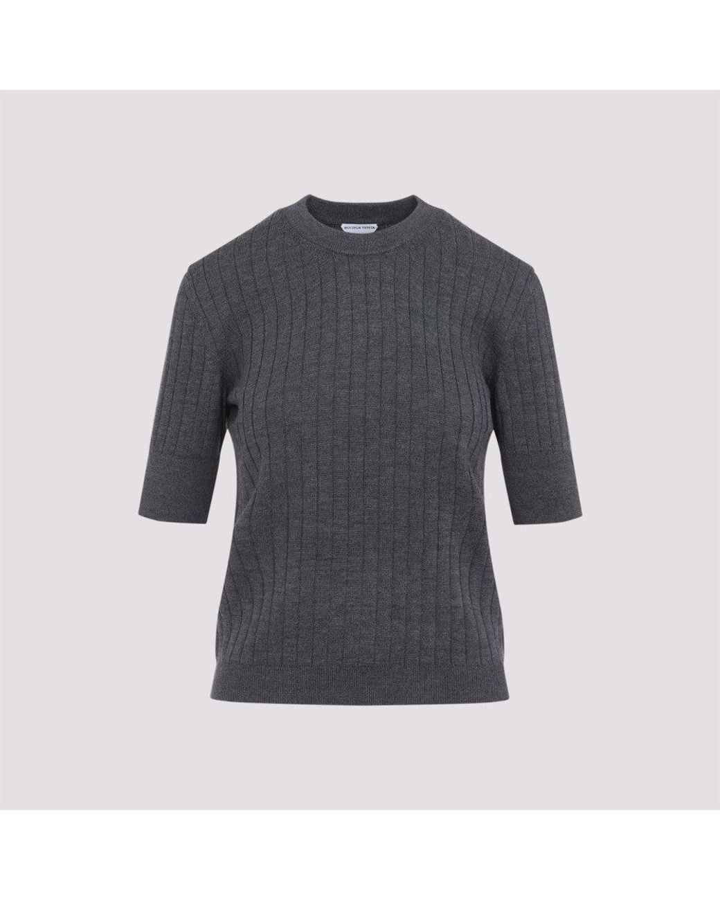 Bottega Veneta Gray Wool Top