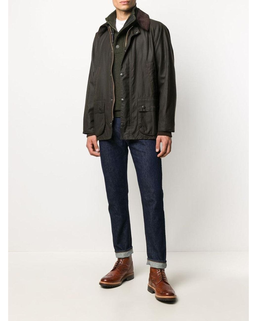 Barbour Green Essential Sweater for men