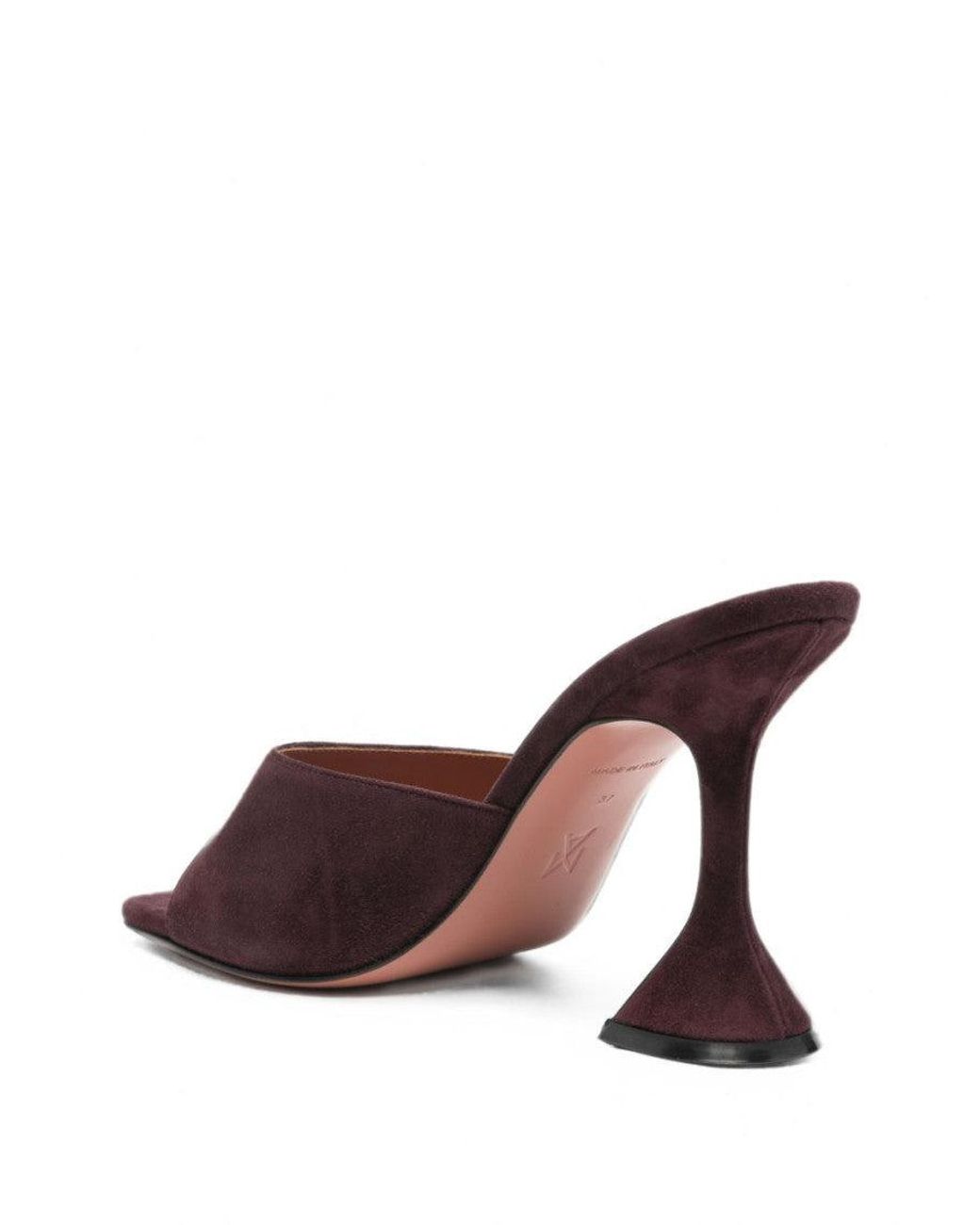 AMINA MUADDI Brown Lupita Suede Heels