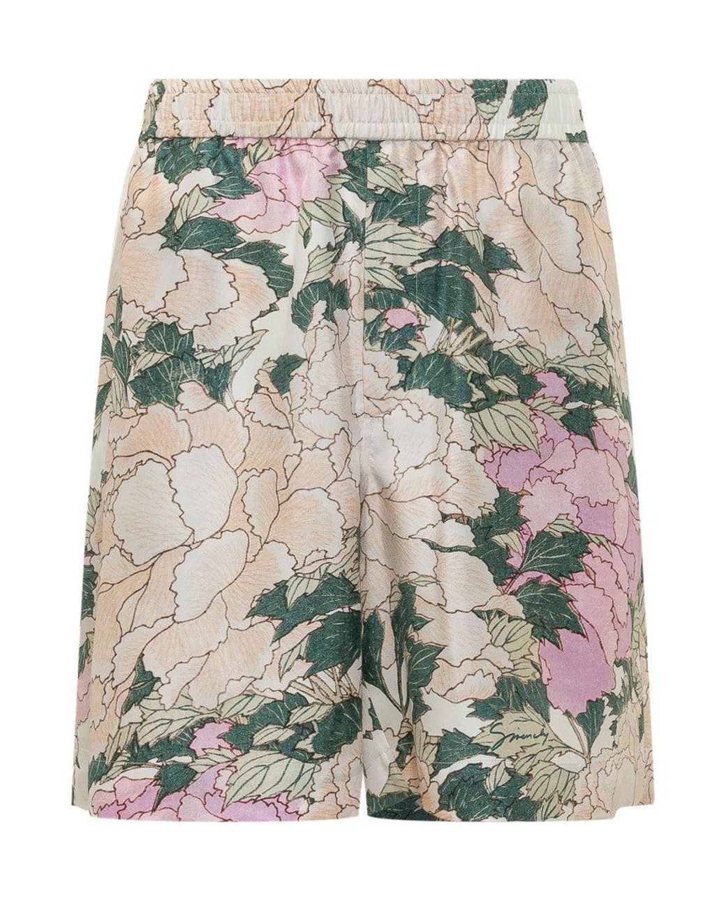 Givenchy Gray Floral Shorts for men