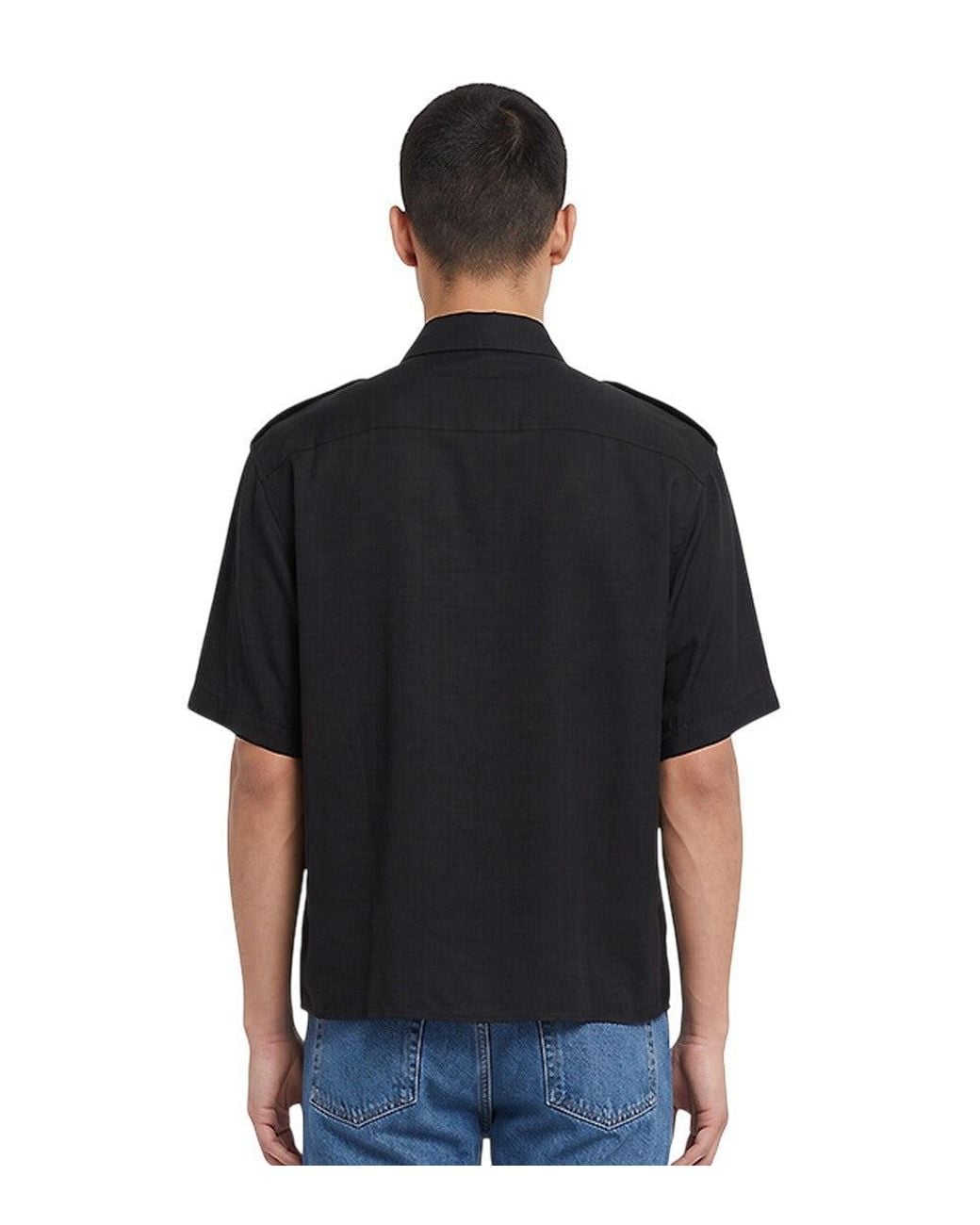 Neil Barrett Black Loose Solid Shirt for men