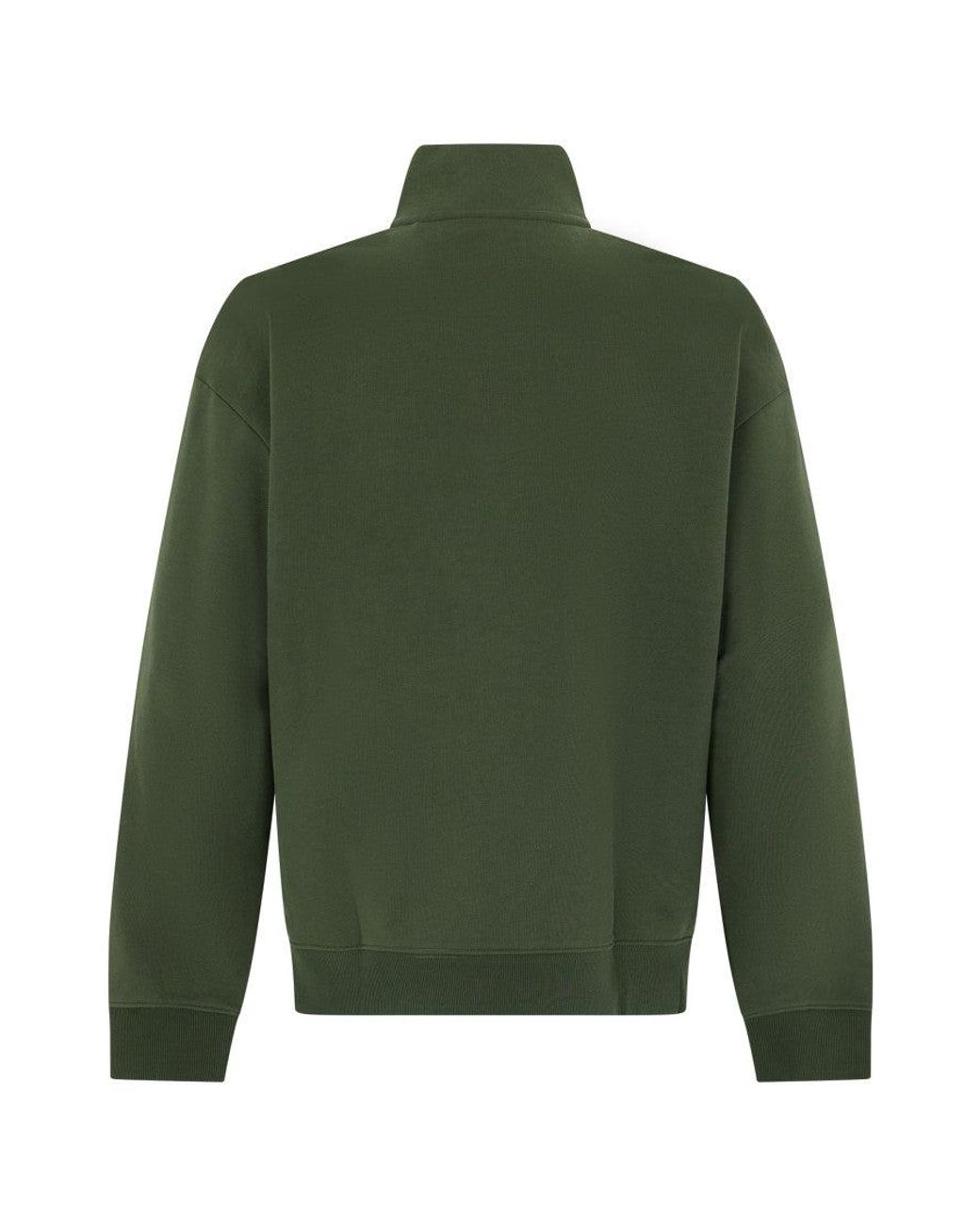 HUGO Green Mock Collar Sweatshirt for men