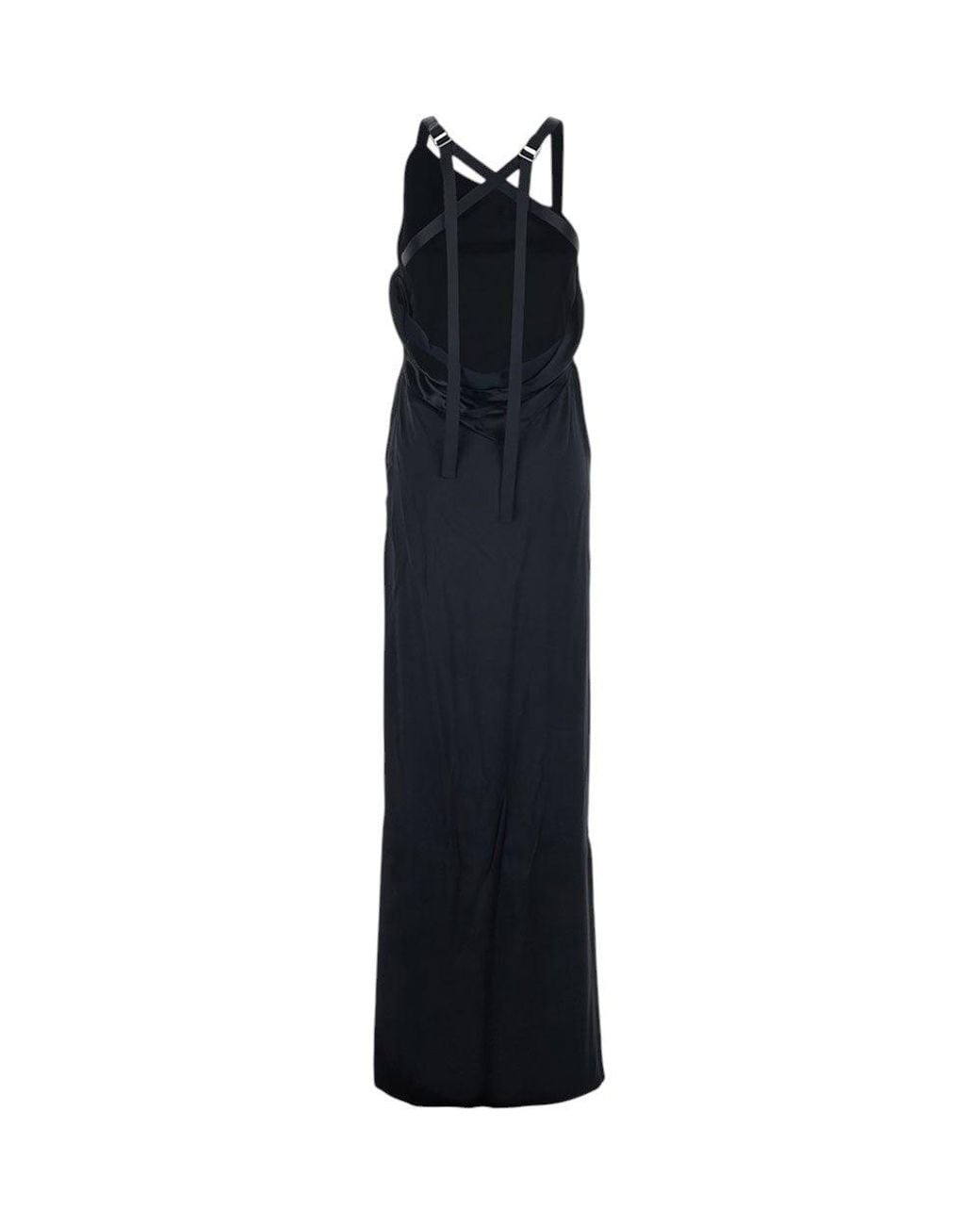 The Attico Blue One Shoulder Maxi Dress