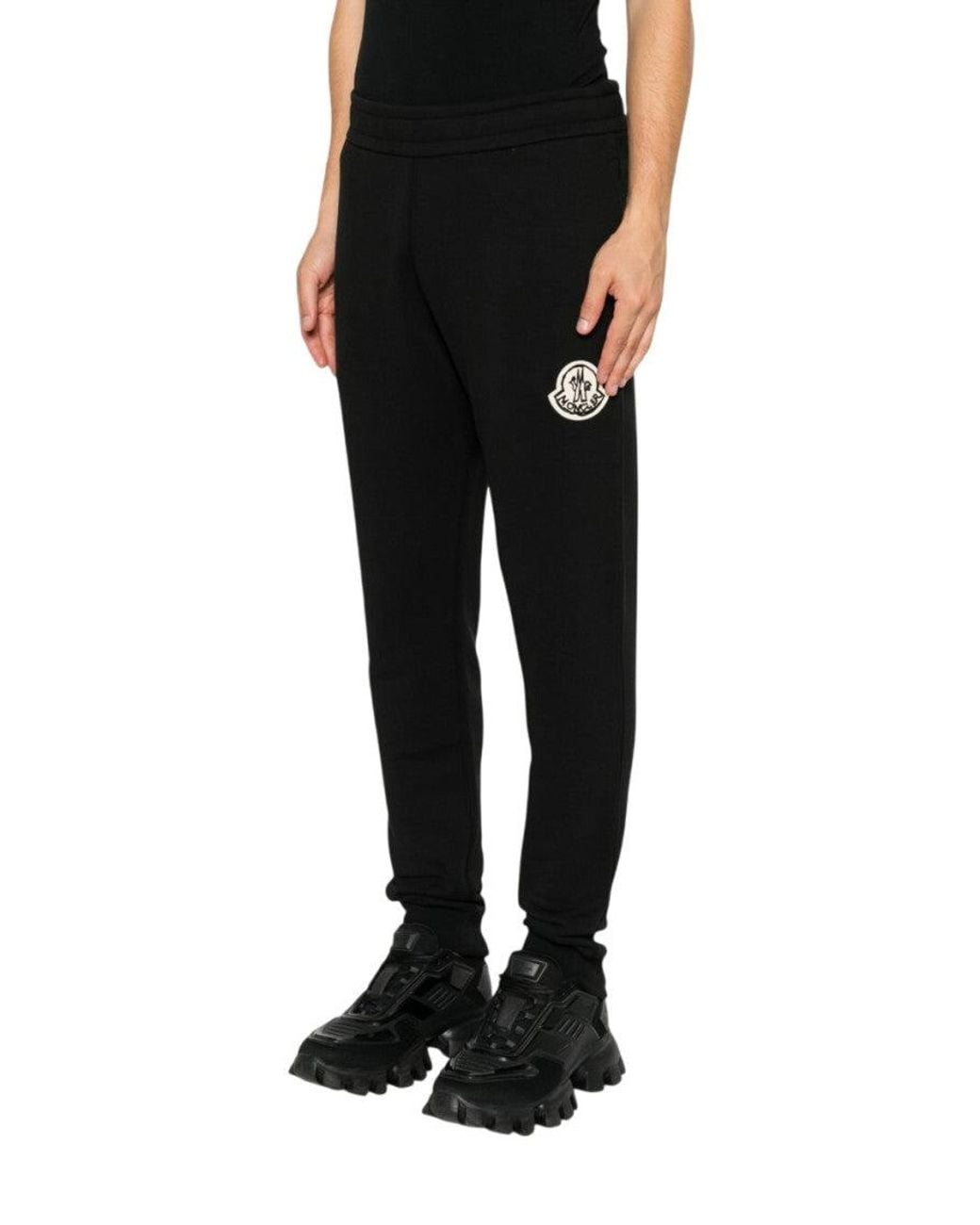 Moncler Black Regular Logo Joggers for men